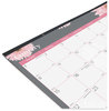 A Picture of product RED-C193105 Brownline® Monthly Desk Pad Calendar Pink Daisy Artwork, 22 x 17, Pink/White Sheets, Black Binding, 12-Month (Jan to Dec): 2025