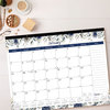 A Picture of product RED-C194128 Blueline® Monthly Desk Pad Calendar Floral Artwork, 22 x 17, Black Binding, Clear Corners, 12-Month (Jan-Dec): 2025