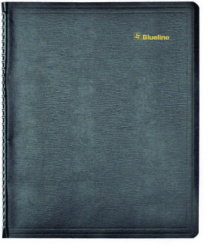 Blueline® Plan & Link™ Weekly Appointment Planner and 11" x 9.06", Black Cover, 12-Month (Jan to Dec): 2025