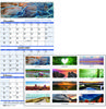 A Picture of product HOD-3636 House of Doolittle™ Earthscapes™ 100% Recycled Scenic Three-Month Format Vertical Wall Calendar 3-Month Photography, 8 x 17, White Sheets, 14-Month: Dec 2024 to Jan 2026