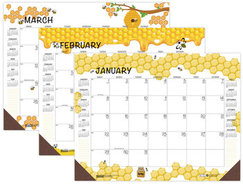 House of Doolittle™ 100% Recycled Honeycomb Desk Pad Calendar Artwork, 18.5 x 13, White/Multicolor Sheets, 12-Month (Jan to Dec): 2025