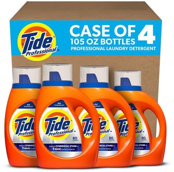 Tide® Professional™ Commercial Liquid Laundry Detergent HE 105 oz Pour Bottle, 4/Carton