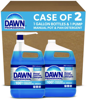 Dawn® Professional Manual Pot & Pan Dish Detergent and with Pump, Original Scent, (1) (2) 1 gal Bottles/Carton