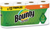 A Picture of product PGC-06109 Bounty® Kitchen Roll Paper Towels 2-Ply, White, 10.5 x 11, 87 Sheets/Roll, 4 Triple Rolls/Pack, 6 Packs/Carton