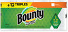 A Picture of product PGC-06109 Bounty® Kitchen Roll Paper Towels 2-Ply, White, 10.5 x 11, 87 Sheets/Roll, 4 Triple Rolls/Pack, 6 Packs/Carton