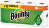 A Picture of product PGC-06109 Bounty® Kitchen Roll Paper Towels 2-Ply, White, 10.5 x 11, 87 Sheets/Roll, 4 Triple Rolls/Pack, 6 Packs/Carton