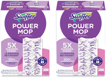 Swiffer® PowerMop Mopping Pads 15.4 x 5.3, 8/Box, 2 Boxes/Carton