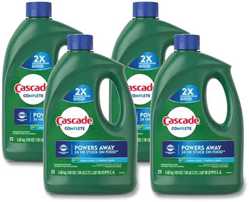 Cascade® Complete® Gel Dishwasher Detergent Fresh, 120 oz Bottle, 4/Carton