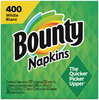 A Picture of product PGC-19096 Bounty® Quilted Napkins® 2-Ply, 12.1 x 12, White, 400/Pack, 4 Packs/Carton