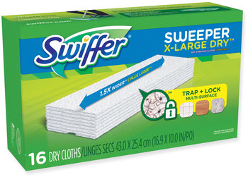 Swiffer® Sweeper XL Dry Refill Cloths 16.9" x 9.8", White, 16/Box