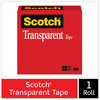 A Picture of product MMM-600342592 Scotch® Transparent Tape 3" Core, 0.75" x 72 yds,