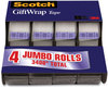 A Picture of product MMM-415 Scotch® Gift Wrap Tape with Dispenser 1" Core, 0.75" x 23.61 yds, Transparent, 4/Pack