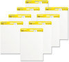 A Picture of product MMM-559VAD8 Post-it® Easel Pads Super Sticky Self-Stick Vertical-Orientation Unruled, 25 x 30, White, Sheets, 8/Pack