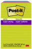 A Picture of product MMM-6605SSJOY Post-it® Notes Super Sticky Pads in Summer Joy Color Collection Colors Note 4" x 6", Ruled, 90 Sheets/Pad, 5 Pads/Pack