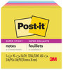 A Picture of product MMM-6545SSJOY Post-it® Notes Super Sticky Note Pads in Summer Joy Collection Colors 3" x 90 Sheets/Pad, 5 Pads/Pack