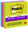 A Picture of product MMM-6754SSJOY Post-it® Notes Super Sticky Pads in Summer Joy Color Collection Colors Note 4" x Ruled, 90 Sheets/Pad, 4 Pads/Pack