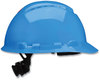 A Picture of product MMM-H703SFVUV 3M™ SecureFit™ H-Series Hard Hats H-700 Vented Cap with UV Indicator, 4-Point Pressure Diffusion Ratchet Suspension, Blue