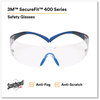 A Picture of product MMM-SF401SGAFBLU 3M™ SecureFit™ Protective Eyewear 400 Series, Black/Blue Plastic Frame, Clear Polycarbonate Lens