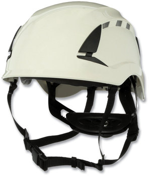 3M™ SecureFit™ X5000 Series Safety Helmets Helmet, Vented, 6-Point Pressure Diffusion Ratchet Suspension, White