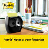 A Picture of product MMM-OWL330BK Post-it® Pop-up Notes Owl-Shaped Dispenser For 3 x Pads, Black, Includes 45-Sheet Citron Super Sticky Pop-Up Pad