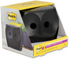 A Picture of product MMM-OWL330BK Post-it® Pop-up Notes Owl-Shaped Dispenser For 3 x Pads, Black, Includes 45-Sheet Citron Super Sticky Pop-Up Pad