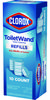 A Picture of product CLO-31620 Clorox® Disinfecting ToiletWand™ Refills Refill Heads, Blue/White, 10/Pack, 6 Packs/Carton