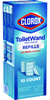 A Picture of product CLO-31620 Clorox® Disinfecting ToiletWand™ Refills Refill Heads, Blue/White, 10/Pack, 6 Packs/Carton