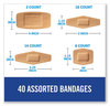 A Picture of product MMM-DSA40 3M Nexcare™ DUO Bandages Plastic, Assorted Sizes, 40/Pack