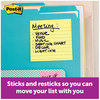 A Picture of product MMM-70005166353 Post-it® Notes Super Sticky Pads in Canary Yellow Note Ruled, 4" x 90 Sheets/Pad, 4 Pads/Pack