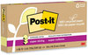 A Picture of product MMM-R330R6SSCY Post-it® Notes Super Sticky 100% Recycled Paper 3" x Canary Yellow, 70 Sheets/Pad, 6 Pads/Pack