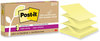 A Picture of product MMM-R330R6SSCY Post-it® Notes Super Sticky 100% Recycled Paper 3" x Canary Yellow, 70 Sheets/Pad, 6 Pads/Pack