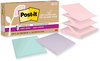 A Picture of product MMM-R330R6SSNRP Post-it® Notes Super Sticky 100% Recycled Paper 3" x Wanderlust Pastels, 70 Sheets/Pad, 6 Pads/Pack