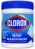 A Picture of product CLO-31371 Clorox® Zero Splash Bleach Packs Regular, 12 Packs/Canister, 6 Canisters/Carton