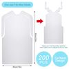 A Picture of product AMZ-868 Disposable Waterproof Plastic Tie Back Adult Bibs. 23.62 X 15.75 in. White. 200/box.