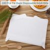 A Picture of product AMZ-868 Disposable Waterproof Plastic Tie Back Adult Bibs. 23.62 X 15.75 in. White. 200/box.