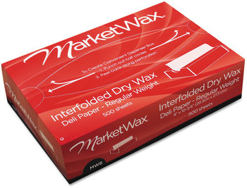 Bagcraft Interfolded Dry Wax Deli Paper MarketWax 8 x 10.75, White, 500/Box, 12 Boxes/Carton