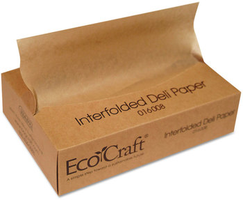 Bagcraft EcoCraft Interfolded Soy Wax Deli Sheets 8 x 10.75, 500/Box, 12 Boxes/Carton