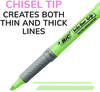 A Picture of product BIC-GBLD11A BIC® Brite Liner® Grip Pocket Highlighter Assorted Ink Colors, Chisel Tip, Barrel Dozen