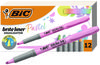 A Picture of product BIC-GBLD11A BIC® Brite Liner® Grip Pocket Highlighter Assorted Ink Colors, Chisel Tip, Barrel Dozen