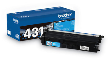 Brother TN431BK, TN431C, TN431M, TN431Y Toner Cartridge 1,800 Page-Yield, Cyan