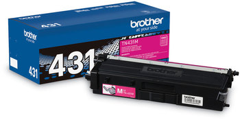 Brother TN431BK, TN431C, TN431M, TN431Y Toner Cartridge 1,800 Page-Yield, Magenta