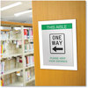 A Picture of product DEF-68776W deflecto® Self Adhesive Sign Holders 8.5 x 11 Insert, Clear with White Border, 2/Pack