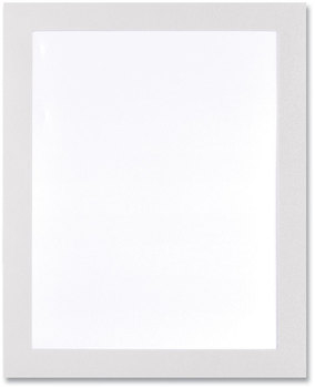 deflecto® Self Adhesive Sign Holders 8.5 x 11 Insert, Clear with White Border, 2/Pack