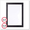 A Picture of product DEF-68886B deflecto® Self Adhesive Sign Holders 11 x 17 Insert, Clear with Black Border, 2/Pack