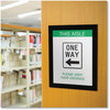 A Picture of product DEF-68886B deflecto® Self Adhesive Sign Holders 11 x 17 Insert, Clear with Black Border, 2/Pack