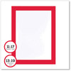 A Picture of product DEF-68886R deflecto® Self Adhesive Sign Holders 11 x 17 Insert, Clear with Red Border, 2/Pack