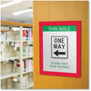 A Picture of product DEF-68886R deflecto® Self Adhesive Sign Holders 11 x 17 Insert, Clear with Red Border, 2/Pack