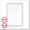 A Picture of product DEF-68886W deflecto® Self Adhesive Sign Holders 11 x 17, Clear with White Border, 2/Pack