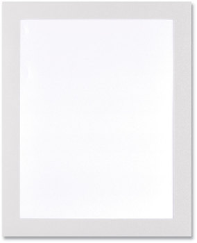 deflecto® Self Adhesive Sign Holders 11 x 17, Clear with White Border, 2/Pack