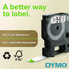 A Picture of product DYM-18433 DYMO® Rhino Industrial Label Cartridges Permanent Vinyl Tape, 0.75" x 18 ft, Yellow/Black Print